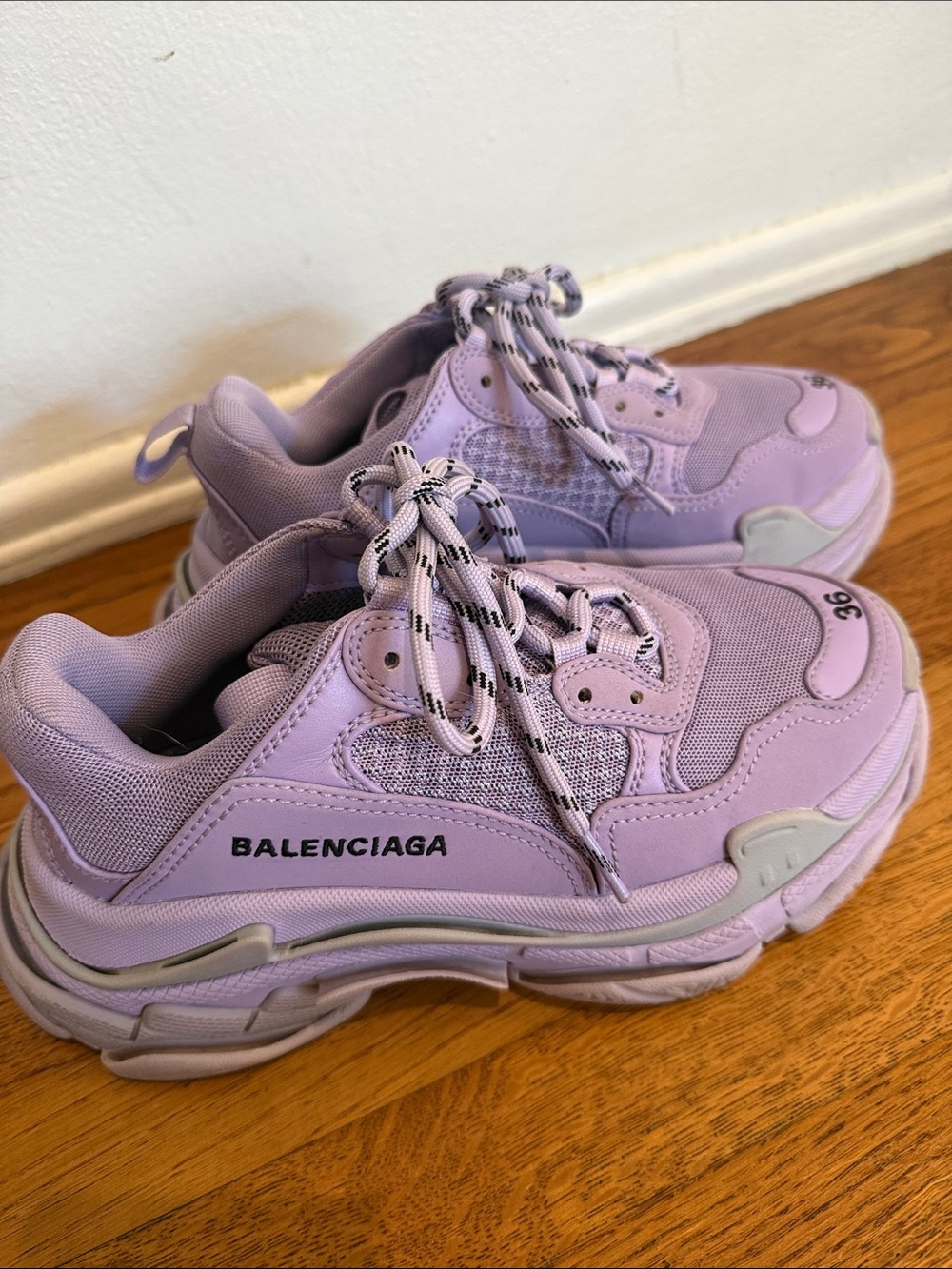 Balenciaga Lavender Triple S-Style Women’s Sneaker